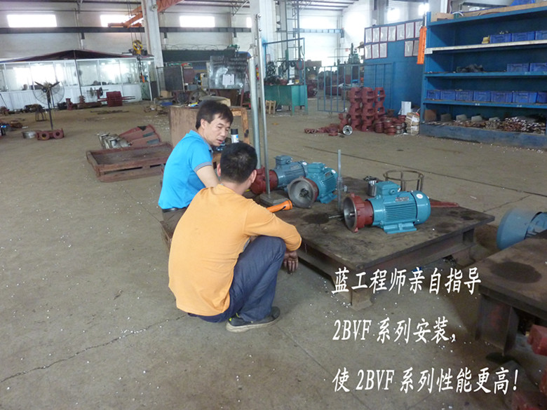 佛真工程師親自指導(dǎo)2BVF水環(huán)式真空泵的安裝，嚴(yán)格的安裝要求對(duì)水環(huán)式真空泵性能提高有著重要的作用