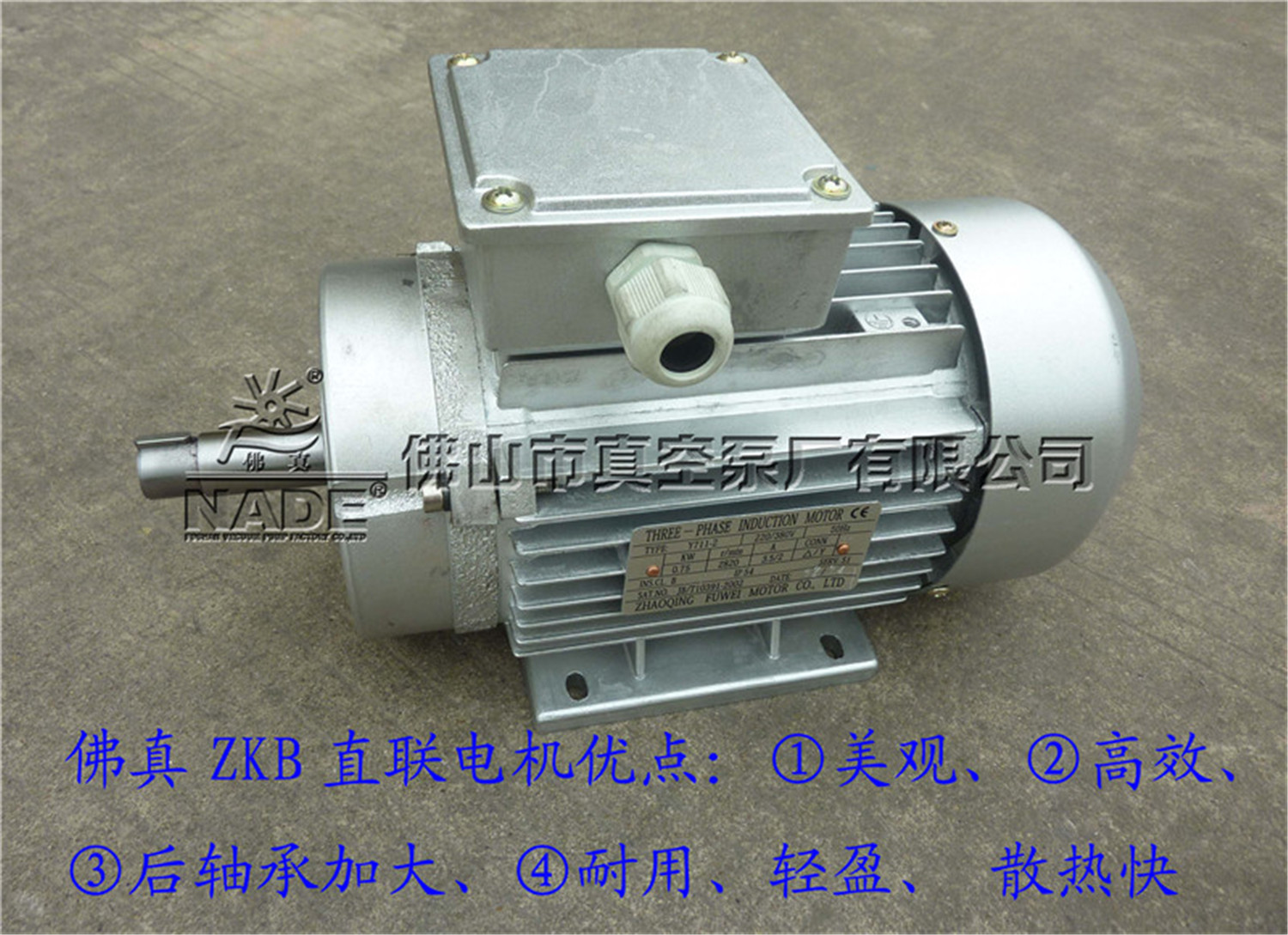 ZKB系列水環(huán)式真空泵新型合金材質(zhì)電機(jī)優(yōu)點展示圖